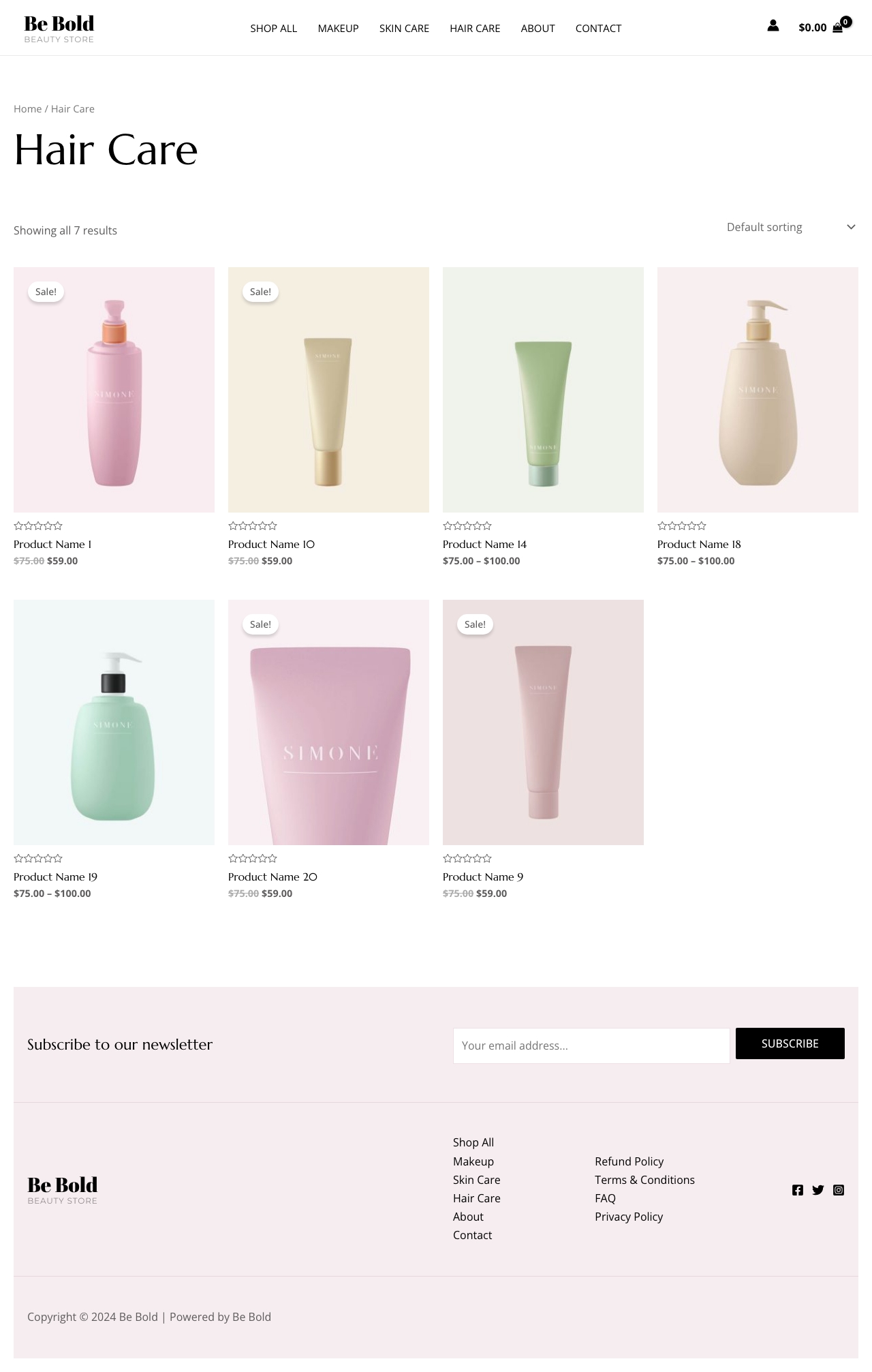 Be Bold Beauty Store Product Category Hair Care