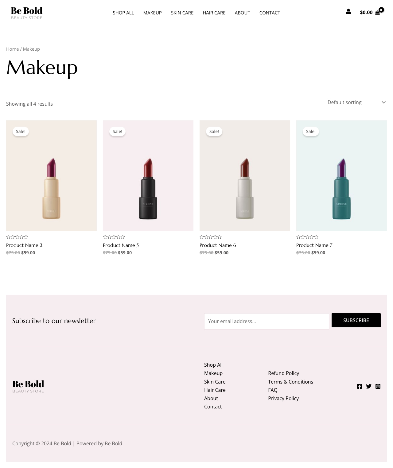 Be Bold Beauty Store Product Category Makeup