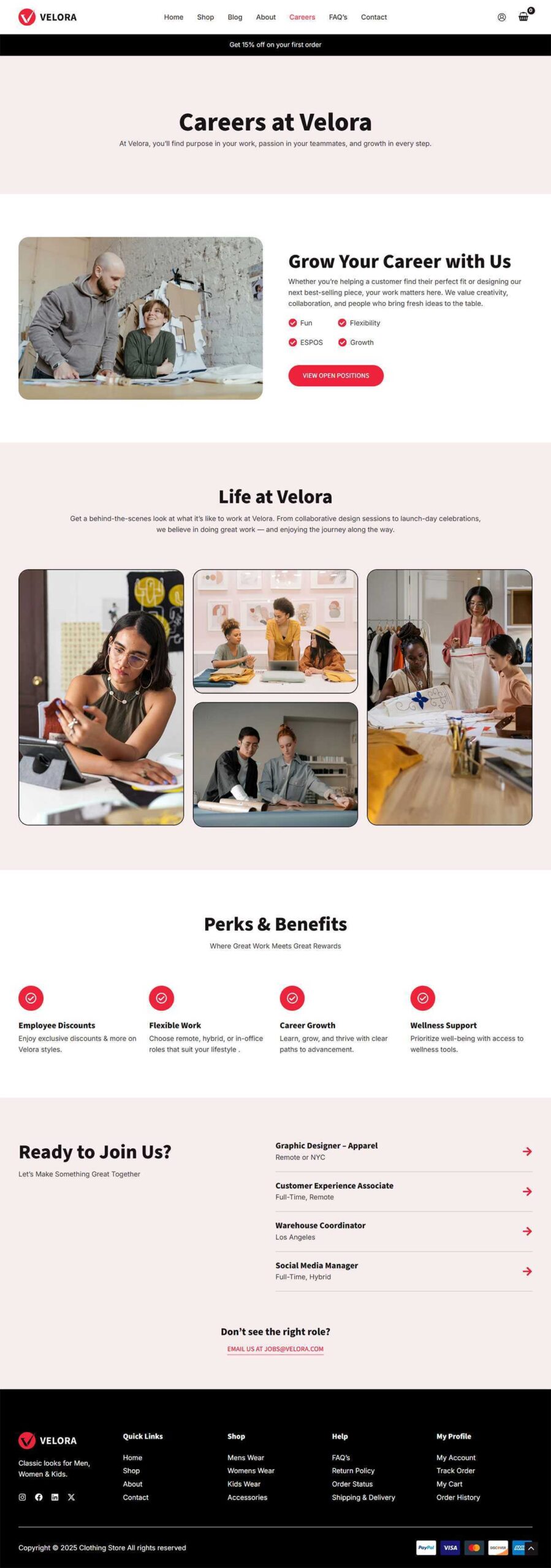 Clothing Store Careers