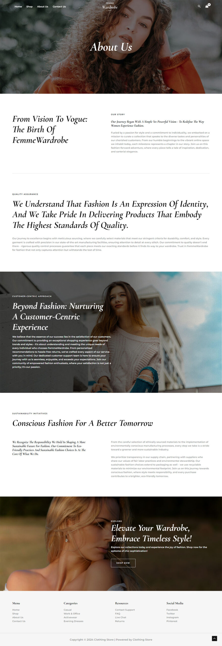 Clothing Store Femme About