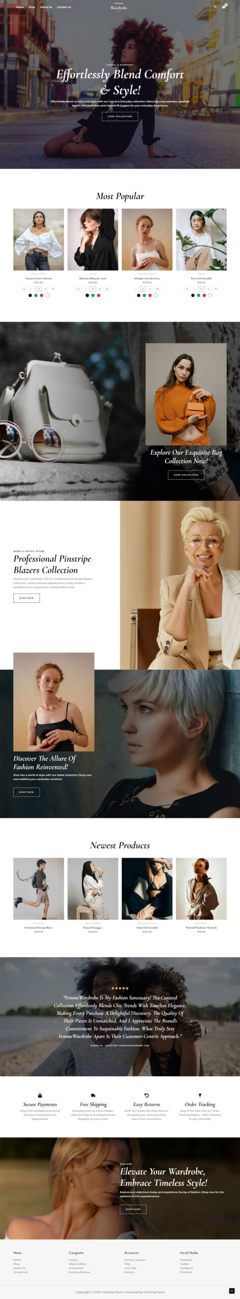 Clothing Store Femme Home