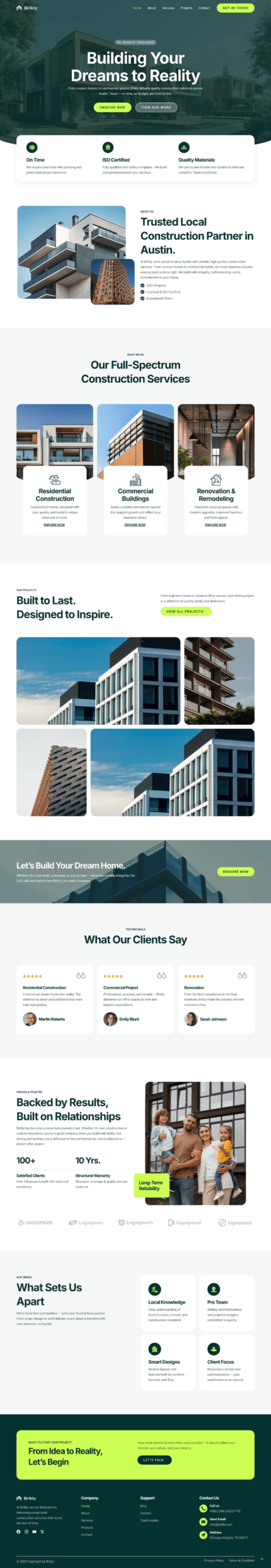 Construction Company Brikly Home