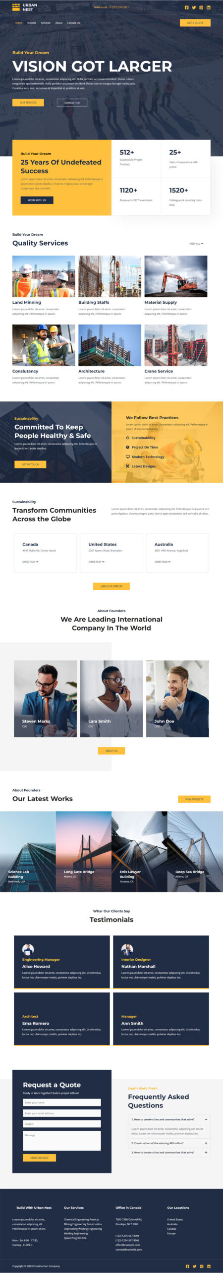 Construction Company Home