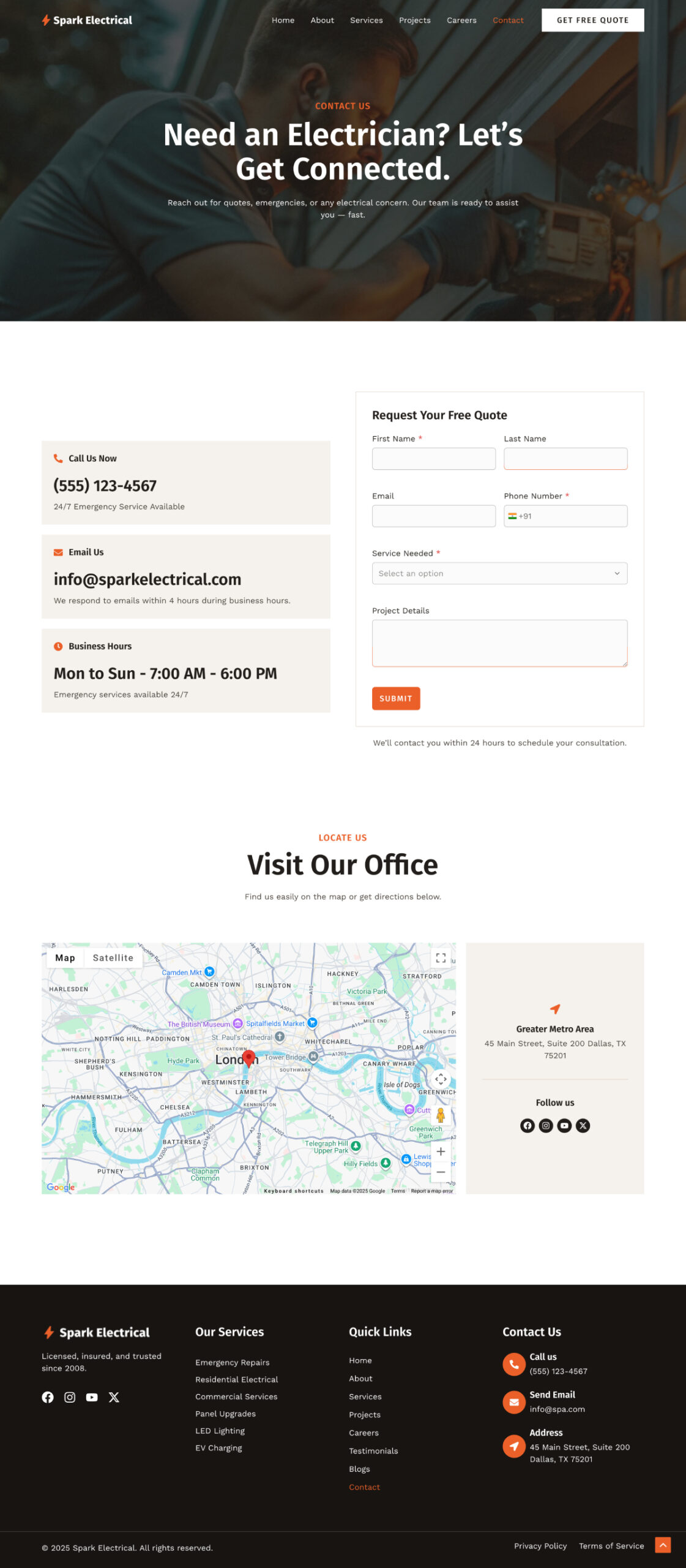 Electrician Company Contact