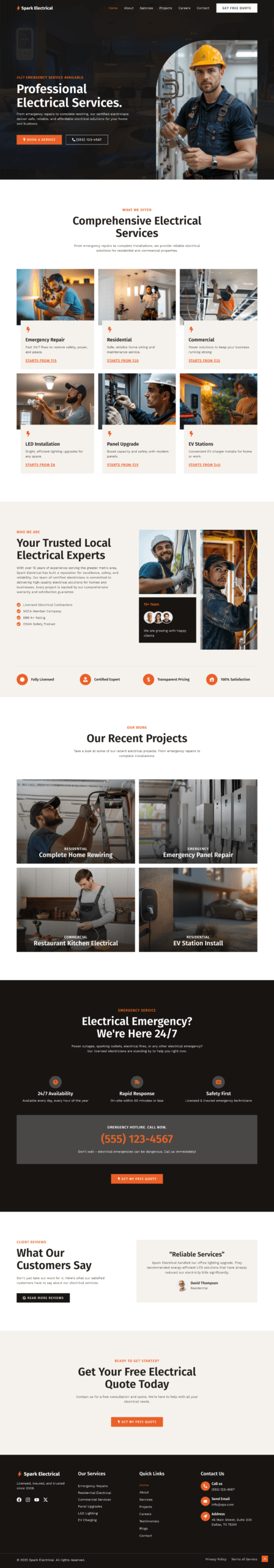 Electrician Company Home