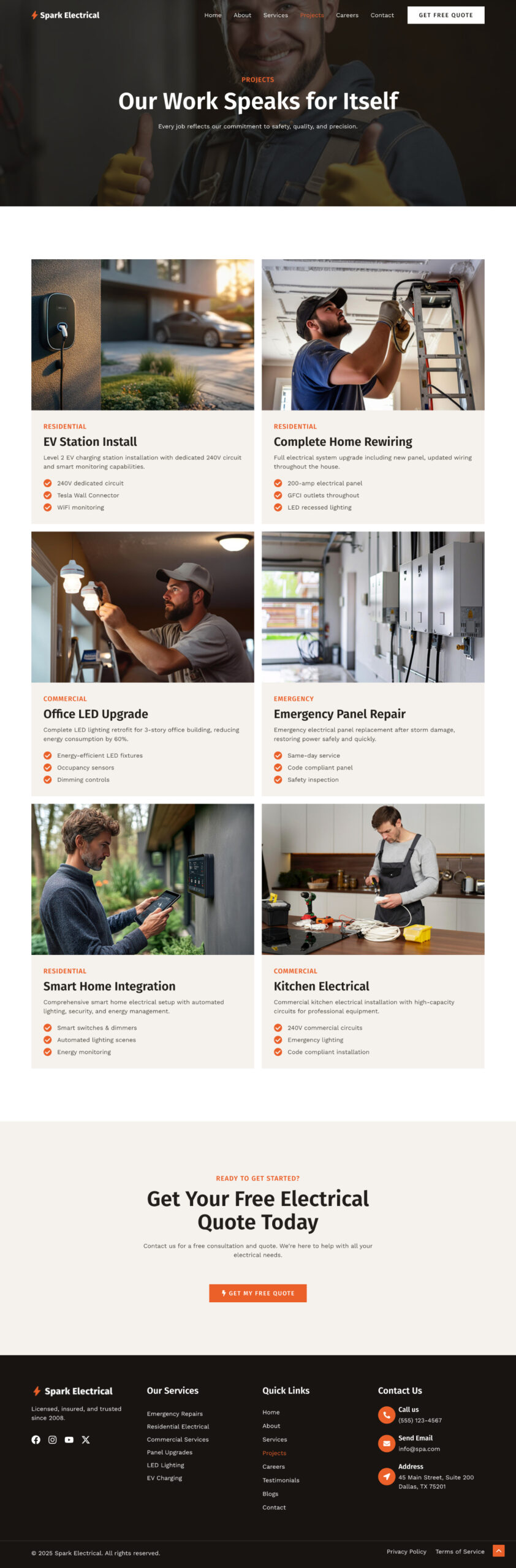 Electrician Company Projects