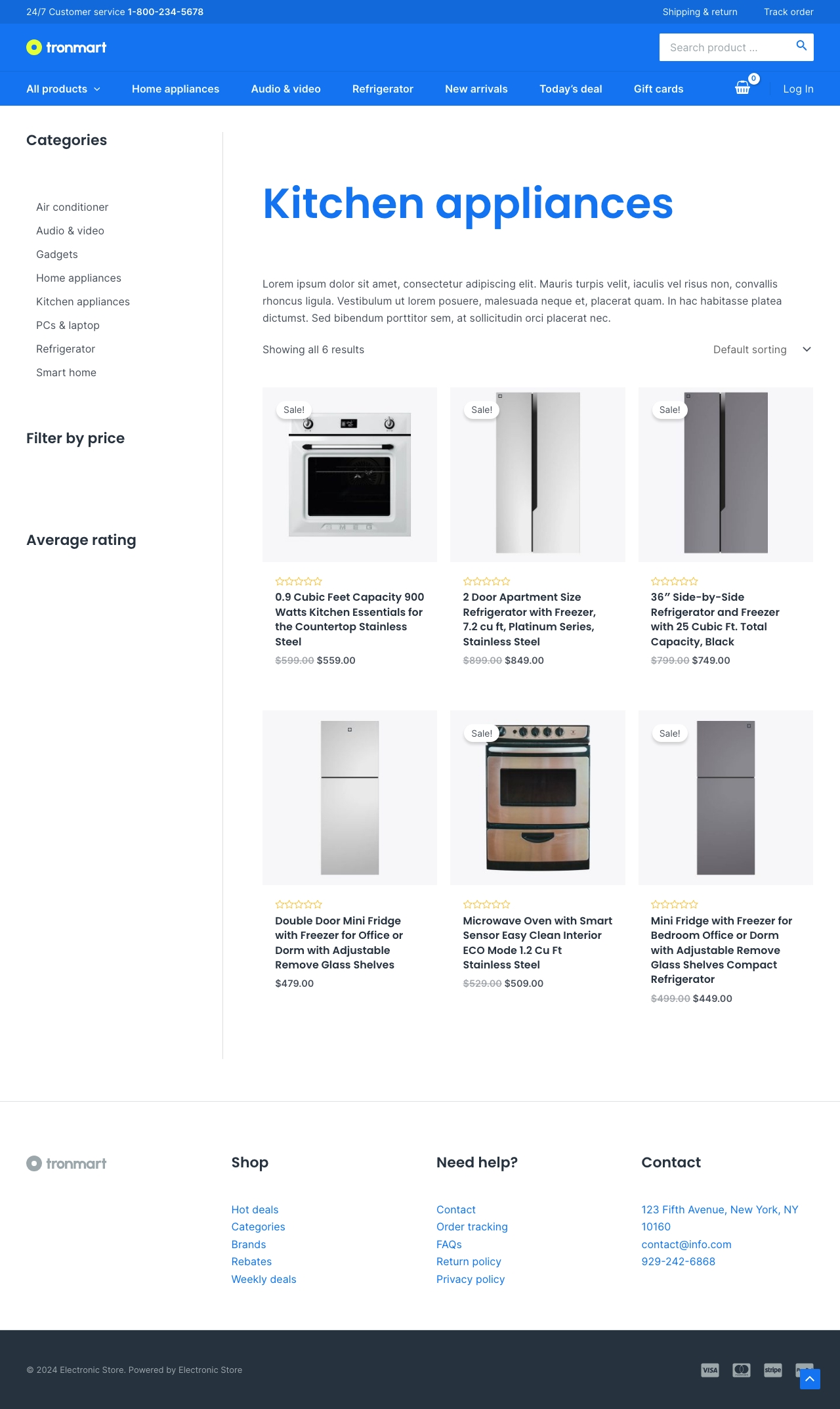 Electronic Store Product Category Kitchen Appliances