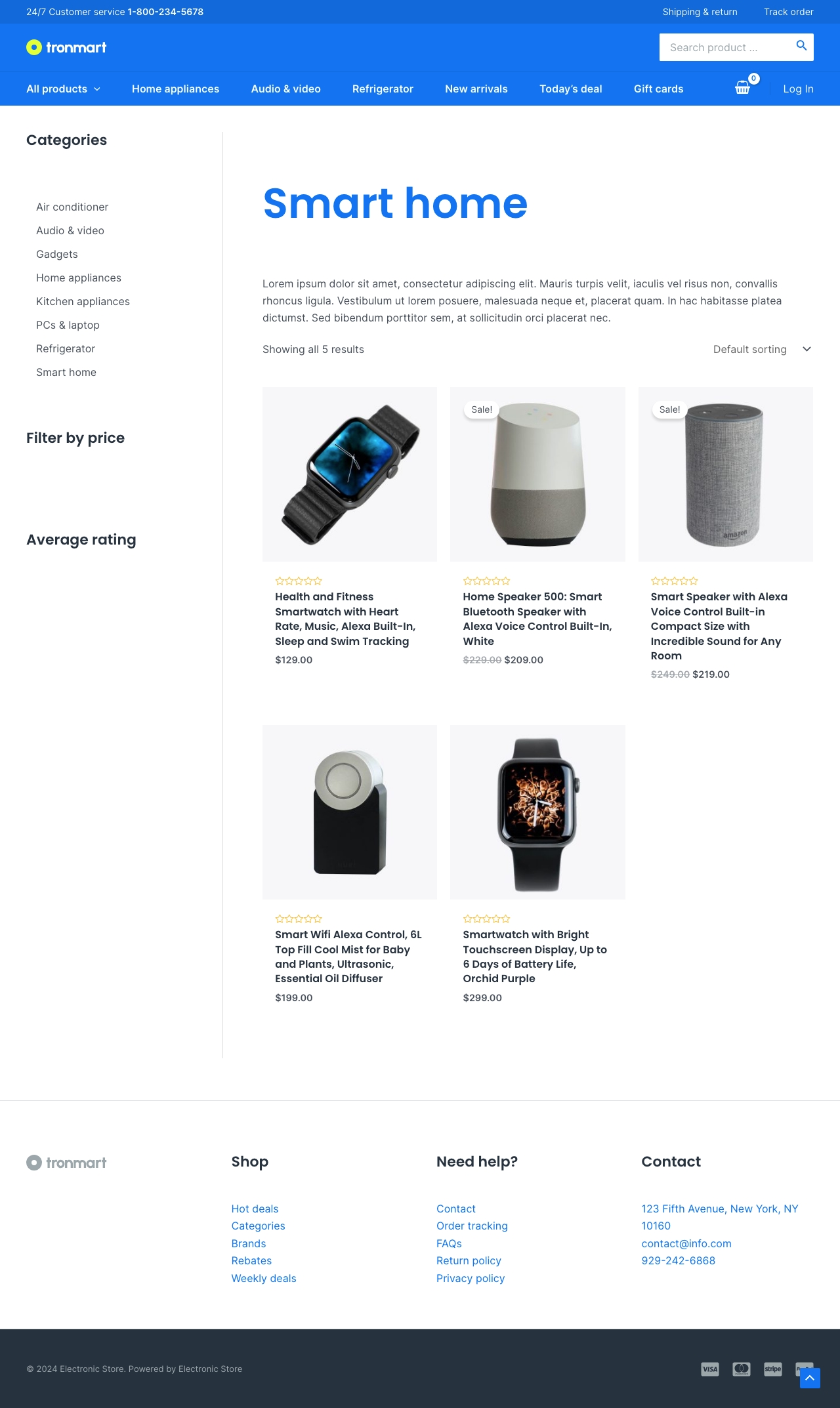 Electronic Store Product Category Smart Home