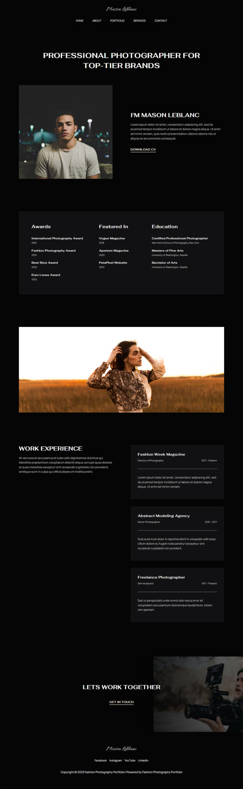 Fashion Photography Portfolio About Us