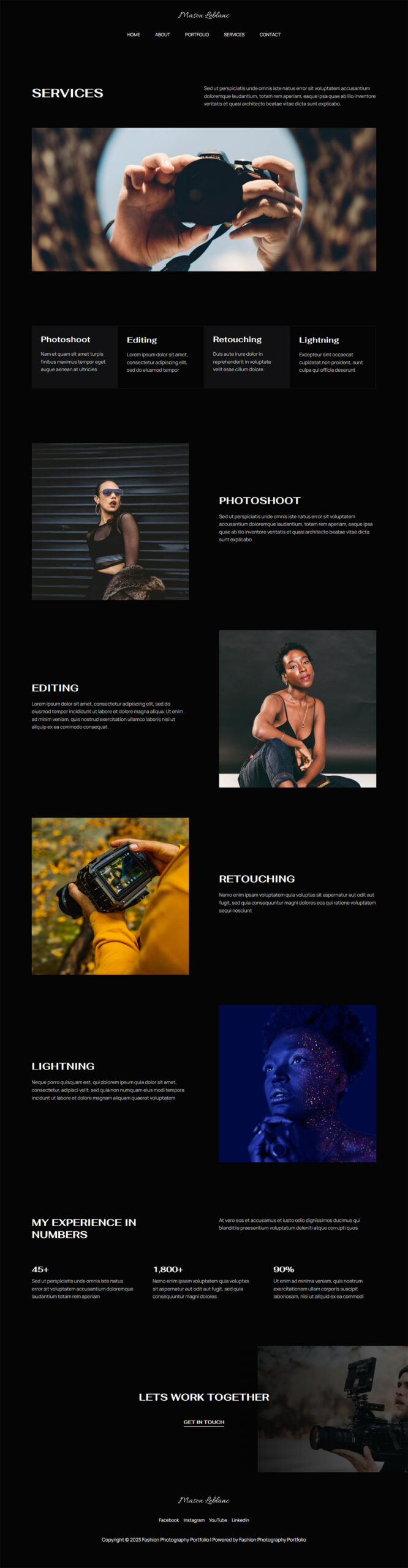 Fashion Photography Portfolio Services
