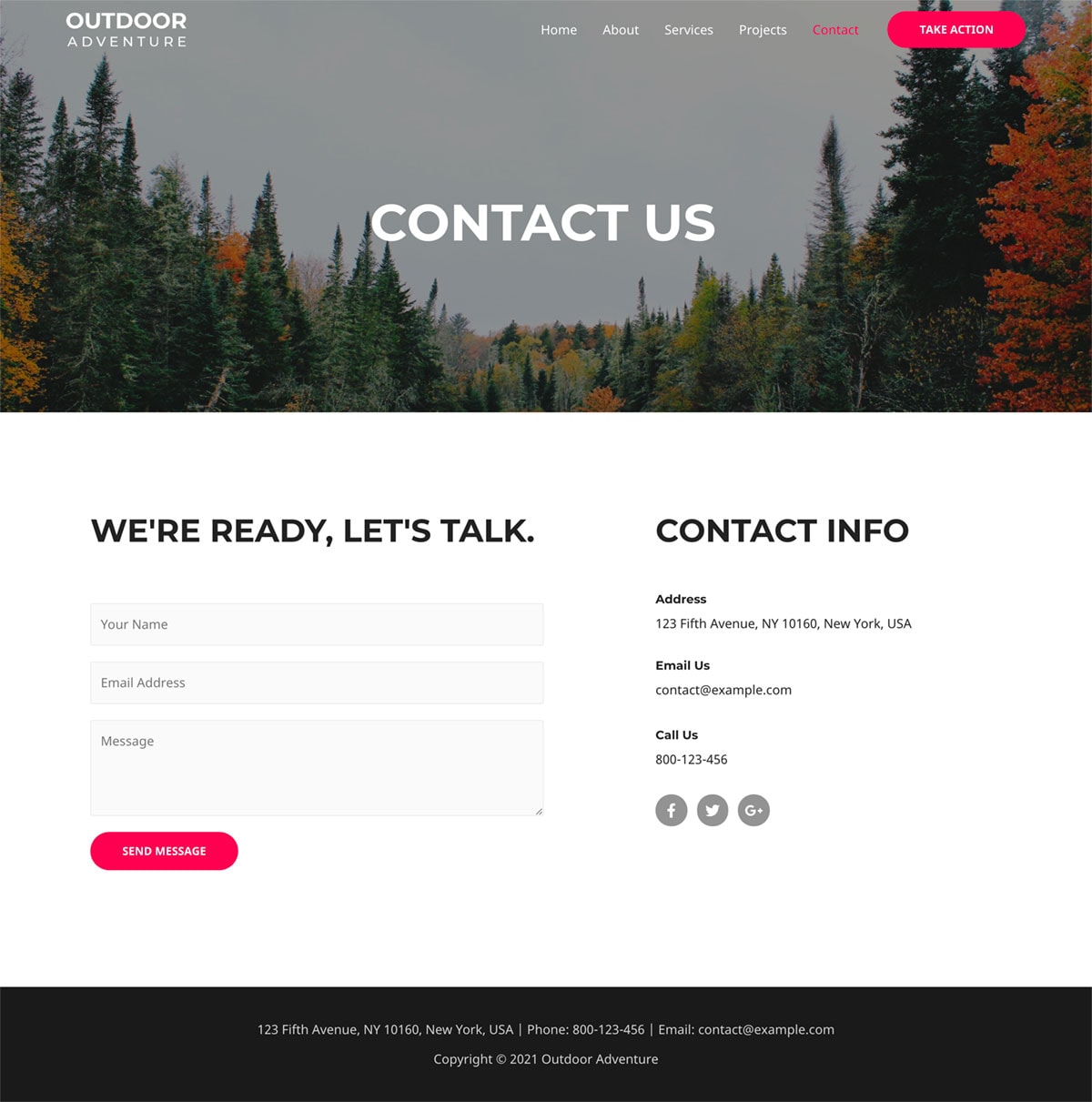 Outdoor Adventure Contact Us