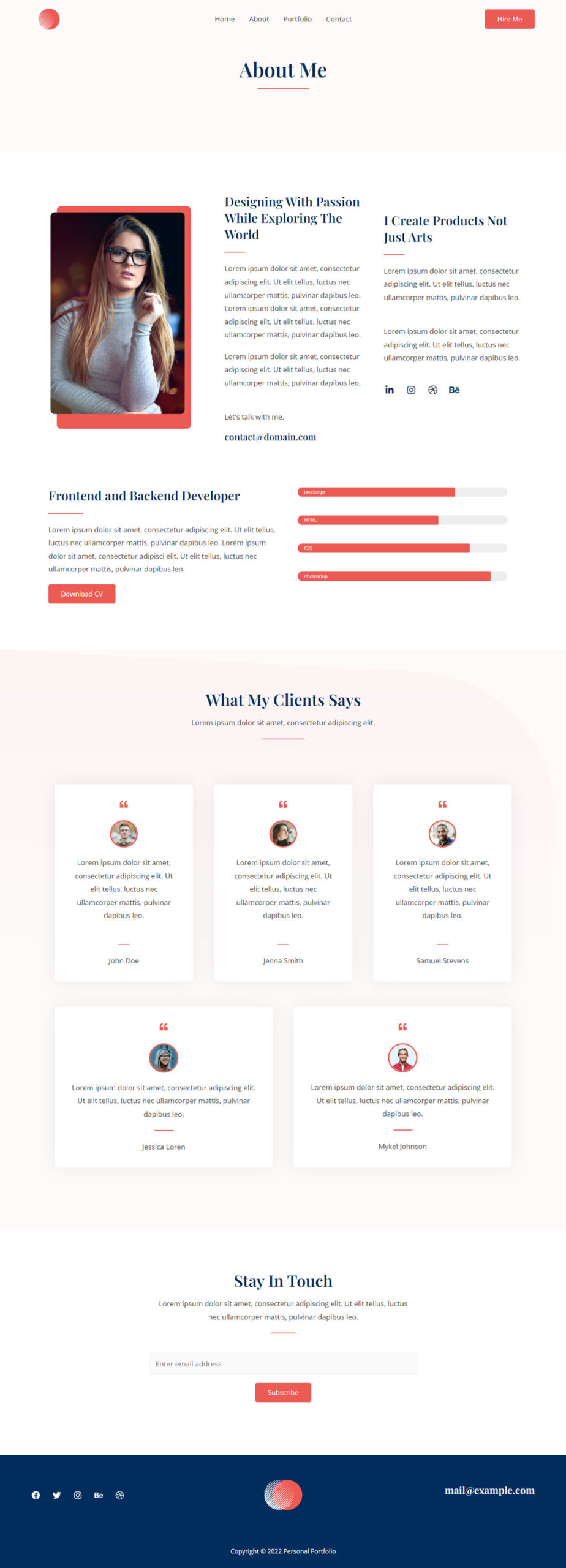 Personal Portfolio About Me