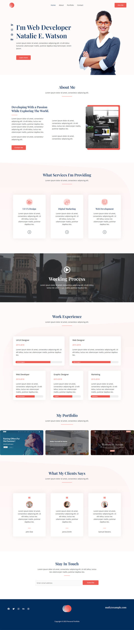 Personal Portfolio Home