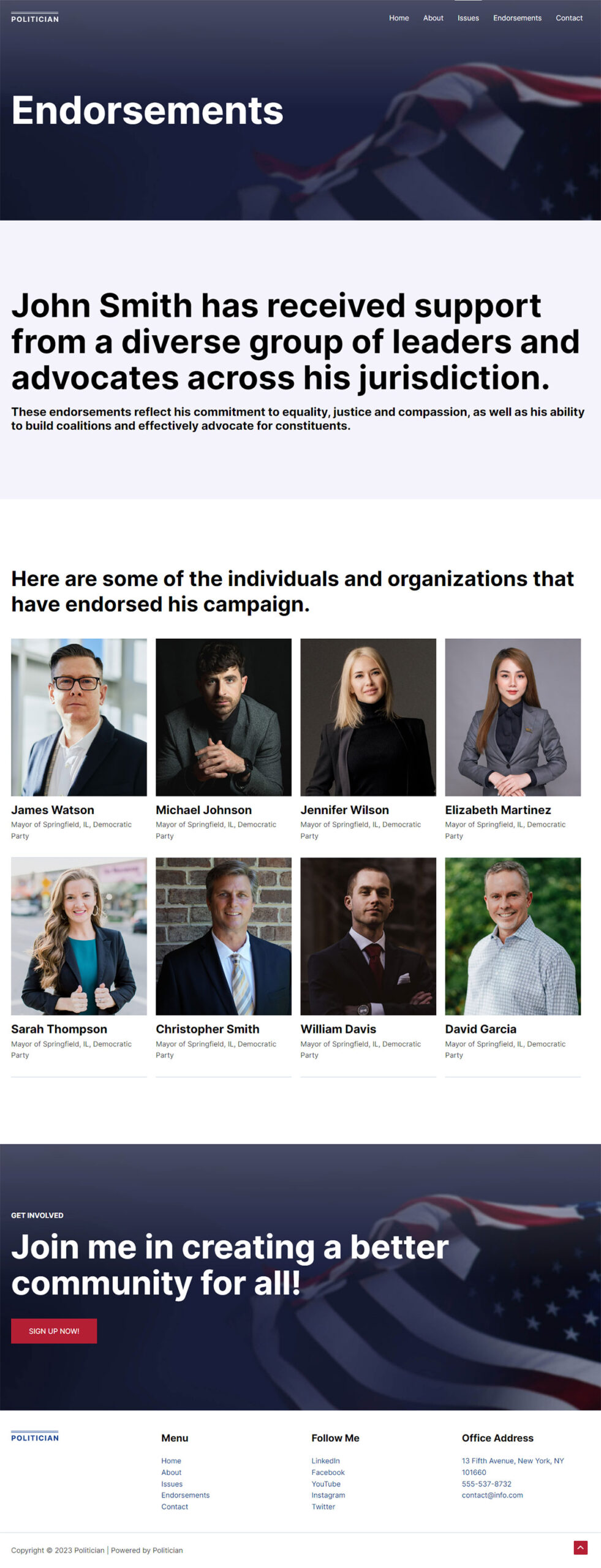 Politician Endorsements
