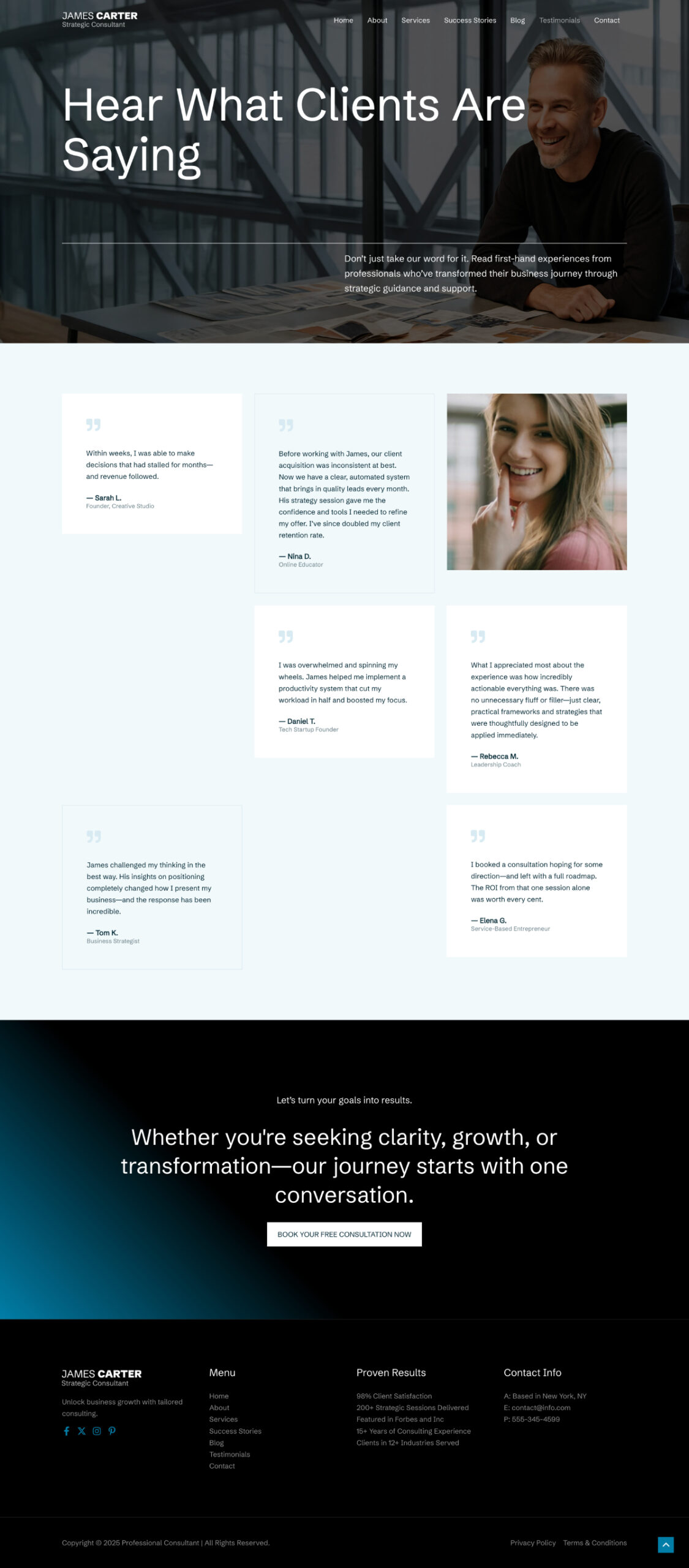 Professional Consultant Testimonials