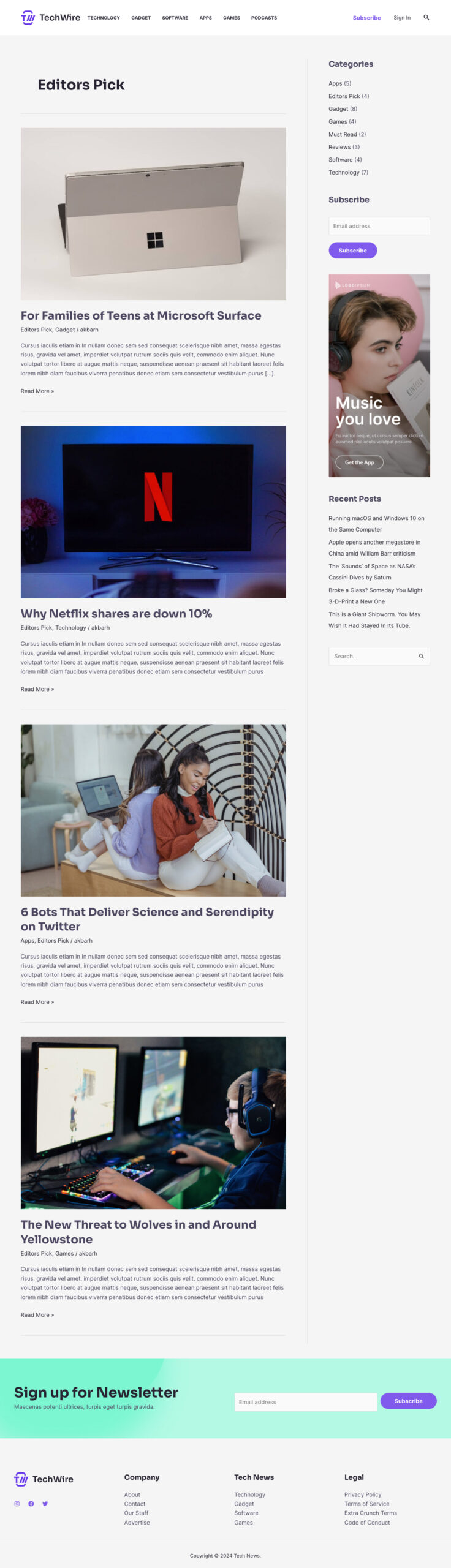 Tech News Category Editors Pick