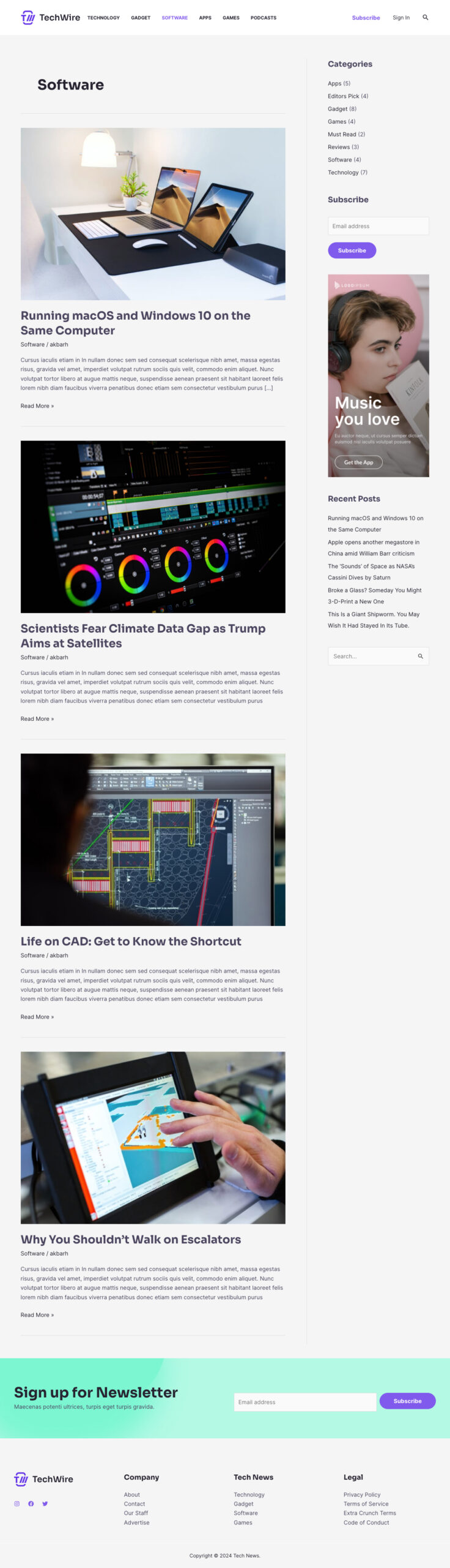 Tech News Category Software